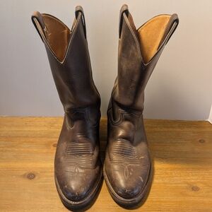 Chippewa Men’s Brown Leather Western Cowboy Boots Shoes Size 8.5
